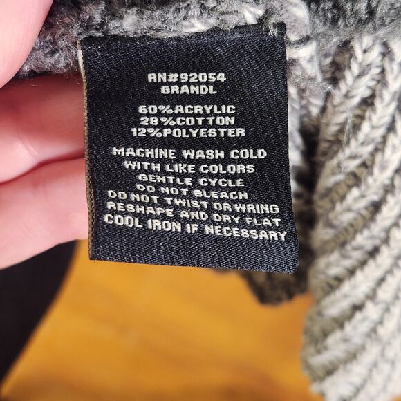 DAVID KAHN Gray Wool Cardigan, Size Medium - Picture 10 of 10